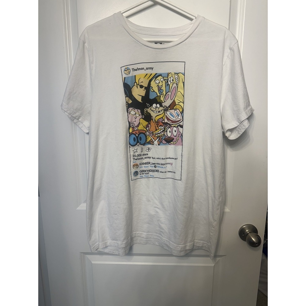 Cartoon Network Mens Graphic Cartoon Print T Shirt 2XL White Short Sleeve Casual